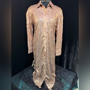 Sequin Long Sleeve Dress